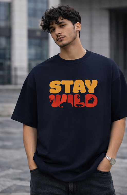 Stay Wild Unisex Oversized Tee